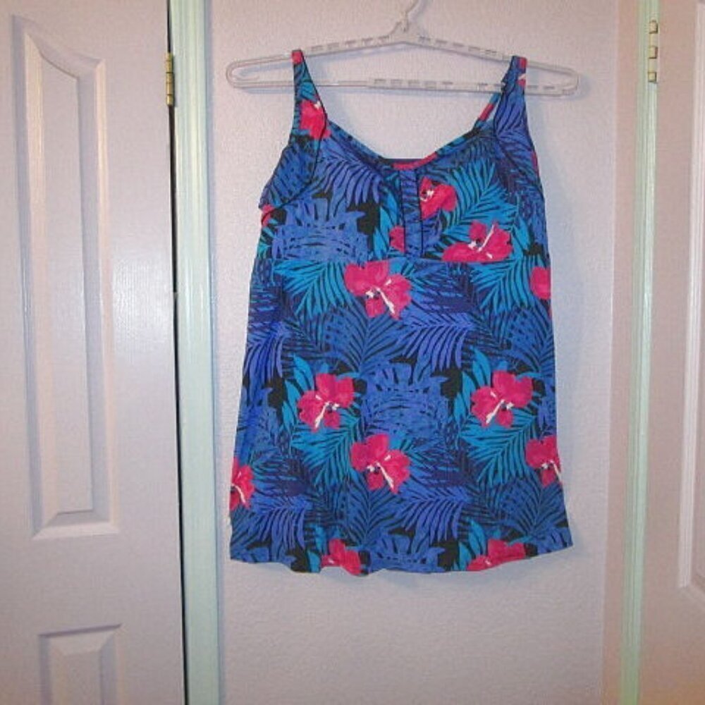Swimsuits for All Womens Plus Size 32 5X Swim Dress One Piece Floral Wire Free